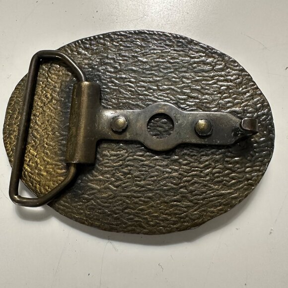 Skilsaw Brass 3.25 x 2.5” Oval Belt Buckle - Picture 2 of 4